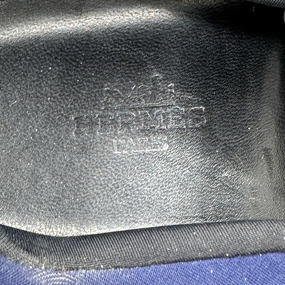 Hermès Blue Sneakers Us Sz 8 EU Sz 41.5  Stadium‎ Low Top Marine Blue w/ Red - Picture 8 of 9